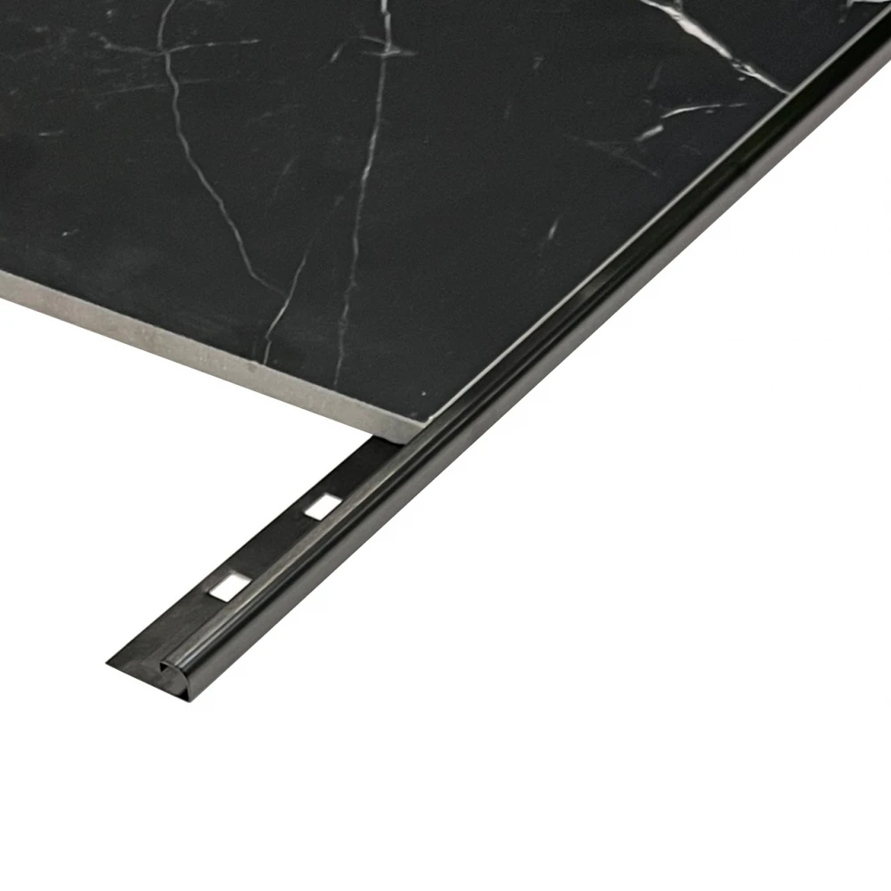Profil colt exterior rotunjit 10mm negru mat