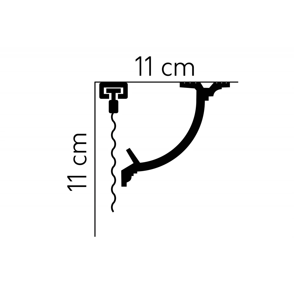 Cornisa masca galerie polimer rigid  QL027